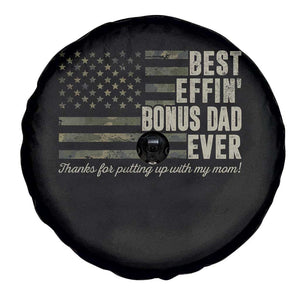 Best Effin’ Bonus Dad Ever Spare Tire Cover Step Dad Camo American Flag Camouflage TS10 Print Your Wear