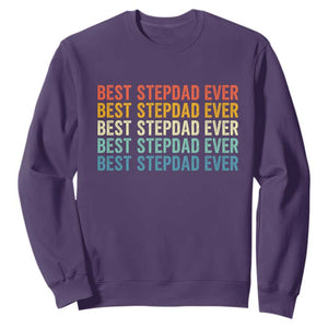 Best Stepdad Ever Sweatshirt Funny Retro Stepdad Bonus Dad TS10 Purple Print Your Wear