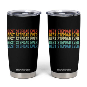 Best Stepdad Ever Tumbler Cup Funny Retro Stepdad Bonus Dad TS10 Black Print Your Wear