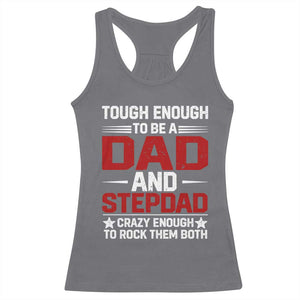 Bonus Dad Racerback Tank Top Dad And Stepdad Fathers Day TS10 Charcoal Print Your Wear