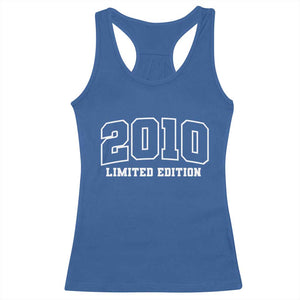 Vintage 2010 Limited Edition Racerback Tank Top 16 Year Old Gift Retro Varsity 16th Birthday TS10 Royal Blue Print Your Wear