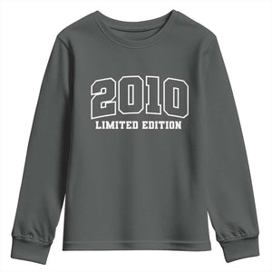 Vintage 2010 Limited Edition Youth Sweatshirt 16 Year Old Gift Retro Varsity 16th Birthday TS10 Dark Heather Print Your Wear