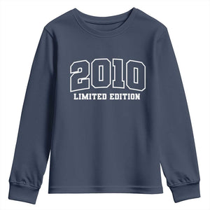 Vintage 2010 Limited Edition Youth Sweatshirt 16 Year Old Gift Retro Varsity 16th Birthday TS10 Navy Print Your Wear