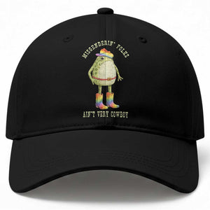 Funny Frog LGBTQ Baseball Cap Misgenderin Folks Aint Very Cowboy Pride Rainbow TS10 Print Your Wear