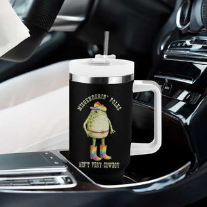 Funny Frog LGBTQ Tumbler With Handle Misgenderin Folks Aint Very Cowboy Pride Rainbow TS10 Print Your Wear
