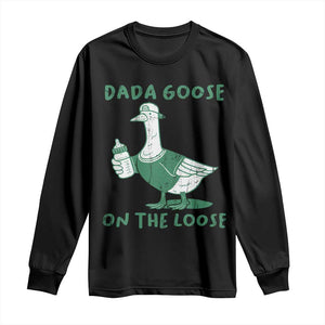 Silly Goose Dad Long Sleeve Shirt New Dad Pregnancy Announcement Fathers Day TS10 Black Print Your Wear