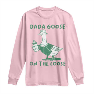 Silly Goose Dad Long Sleeve Shirt New Dad Pregnancy Announcement Fathers Day TS10 Light Pink Print Your Wear