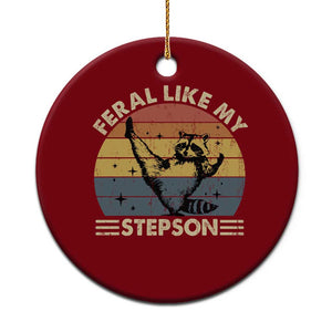 Bonus Dad Ceramic Ornament Retro Feral Raccoon Stepdad Gifts From Bonus Son Stepson TS10 1pc Red Print Your Wear