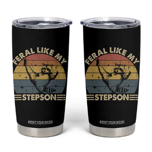 Bonus Dad Tumbler Cup Retro Feral Raccoon Stepdad Gifts From Bonus Son Stepson TS10 Black Print Your Wear