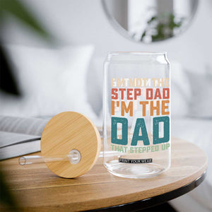 Funny Bonus Dad Glass Can Retro Not The Step Dad Im The Dad That Stepped Up TS10 Print Your Wear