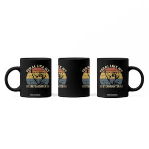 Bonus Dad Coffee Mug Retro Feral Raccoon Stepdad Gifts From Bonus Daughter Stepdaughter TS10 Print Your Wear