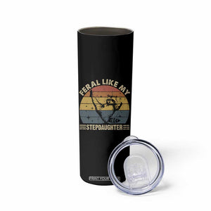 Bonus Dad Skinny Tumbler Retro Feral Raccoon Stepdad Gifts From Bonus Daughter Stepdaughter TS10 Print Your Wear