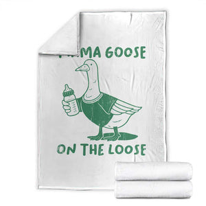 Silly Goose Mom Throw Blanket New Mom Pregnancy Announcement Mothers Day TS10 White Print Your Wear