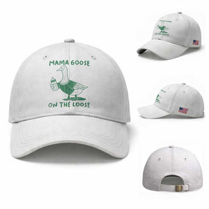 Silly Goose Mom Baseball Cap New Mom Pregnancy Announcement Mothers Day TS10 Baseball Cap Universal Fit White Print Your Wear