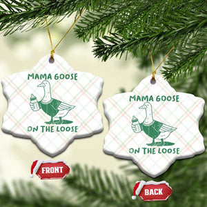 Silly Goose Mom Ceramic Ornament New Mom Pregnancy Announcement Mothers Day TS10 Print Your Wear