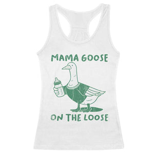 Silly Goose Mom Racerback Tank Top New Mom Pregnancy Announcement Mothers Day TS10 White Print Your Wear