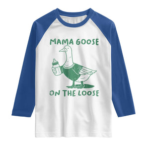 Silly Goose Mom Raglan Shirt New Mom Pregnancy Announcement Mothers Day TS10 White Royal Print Your Wear