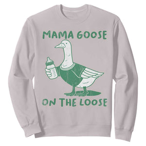 Silly Goose Mom Sweatshirt New Mom Pregnancy Announcement Mothers Day TS10 Ice Gray Print Your Wear