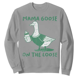 Silly Goose Mom Sweatshirt New Mom Pregnancy Announcement Mothers Day TS10 Sport Gray Print Your Wear