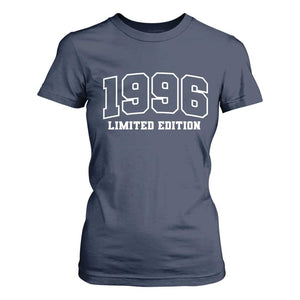 Vintage 1996 Limited Edition T Shirt For Women 30 Year Old Gift Retro Varsity 30th Birthday TS10 Navy Print Your Wear