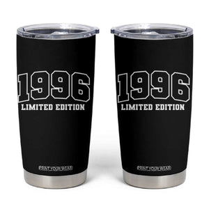 Vintage 1996 Limited Edition Tumbler Cup 30 Year Old Gift Retro Varsity 30th Birthday TS10 Black Print Your Wear