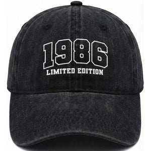 Vintage 1986 Limited Edition Washed Cotton Baseball Cap 50 Year Old Gift Retro Varsity 40th Birthday TS10 Print Your Wear