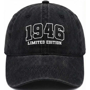 Vintage 1946 Limited Edition Washed Cotton Baseball Cap 80 Year Old Gift Retro Varsity 80th Birthday TS10 Print Your Wear
