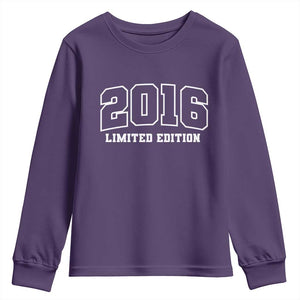 Vintage 2016 Limited Edition Youth Sweatshirt 10 Year Old Gift Retro Varsity 10th Birthday TS10 Purple Print Your Wear