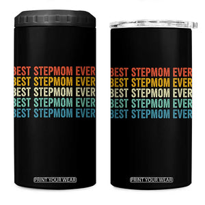 Best Stepmom Ever 4 in 1 Can Cooler Tumbler Funny Retro StepMom Bonus Mom TS10 One Size: 16 oz Black Print Your Wear