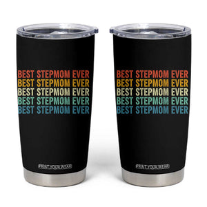 Best Stepmom Ever Tumbler Cup Funny Retro StepMom Bonus Mom TS10 Black Print Your Wear