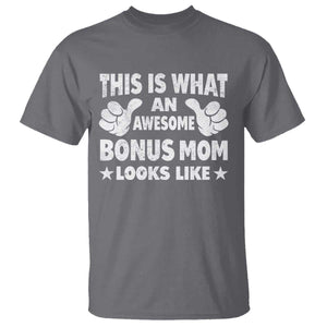 Funny Stepmom T Shirt This Is What An Awesome Bonus Mom Looks Like TS10 Charcoal Print Your Wear