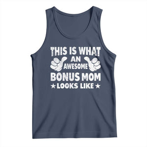 Funny Stepmom Tank Top This Is What An Awesome Bonus Mom Looks Like TS10 Navy Print Your Wear
