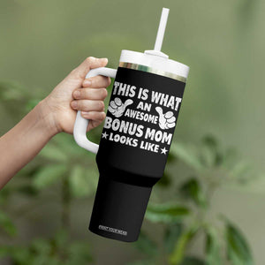 Funny Stepmom Tumbler With Handle This Is What An Awesome Bonus Mom Looks Like TS10 Print Your Wear