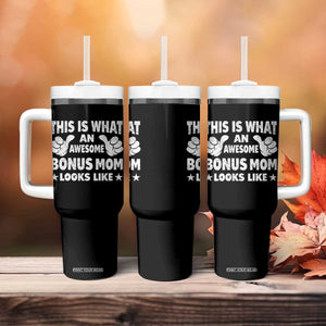 Funny Stepmom Tumbler With Handle This Is What An Awesome Bonus Mom Looks Like TS10 Print Your Wear