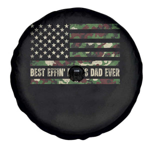 Best Effin Bonus Dad Ever Spare Tire Cover Funny Step Dad Camo American Flag TS10 Print Your Wear