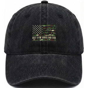 Best Effin Bonus Dad Ever Washed Cotton Baseball Cap Funny Step Dad Camo American Flag TS10 Print Your Wear