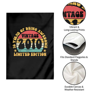 16th Birthday Garden Flag Vintage 16yr 2010 Limited Edition 16 Year Old Gift TS10 Print Your Wear