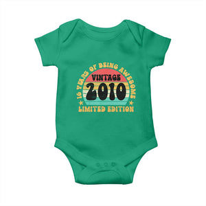16th Birthday Baby Onesie Vintage 16yr 2010 Limited Edition 16 Year Old Gift TS10 Irish Green Print Your Wear