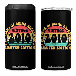 16th Birthday 4 in 1 Can Cooler Tumbler Vintage 16yr 2010 Limited Edition 16 Year Old Gift TS10 One Size: 16 oz Black Print Your Wear