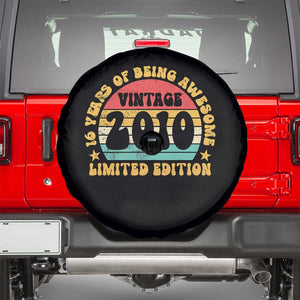 16th Birthday Spare Tire Cover Vintage 16yr 2010 Limited Edition 16 Year Old Gift TS10 Black Print Your Wear