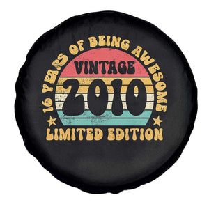 16th Birthday Spare Tire Cover Vintage 16yr 2010 Limited Edition 16 Year Old Gift TS10 Print Your Wear