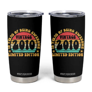 16th Birthday Tumbler Cup Vintage 16yr 2010 Limited Edition 16 Year Old Gift TS10 Black Print Your Wear