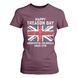 Happy Treason Day Ungrateful Colonials T Shirt For Women Funny 4th of July British Flag