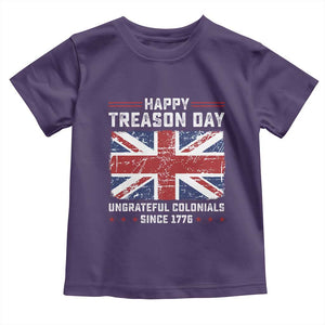 Happy Treason Day Ungrateful Colonials Toddler T Shirt Funny 4th of July British Flag