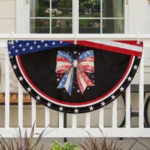 Coquette 4th Of July Patriotic Fan Flag USA Bow American Flag Red White and Blue