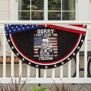 Funny Abraham Lincoln 4th Of July Patriotic Fan Flag Sorry Cant Hear You Sound Of My Freedom American Flag
