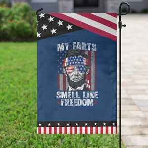 Funny Abe Lincoln 4th Of July Garden Flag My Farts Smell Like Freedom American Flag TS10 Classic Blue Black Print Your Wear