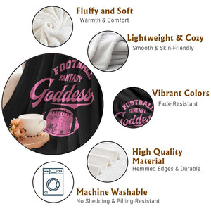 Fantasy Football Goddess Throw Blanket Sports Party Gifts TS10 Print Your Wear