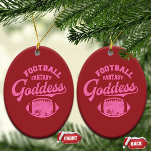 Fantasy Football Goddess Christmas Ornament Sports Party Gifts TS10 Oval Red Print Your Wear