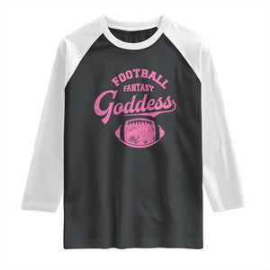Fantasy Football Goddess Raglan Shirt Sports Party Gifts TS10 Black White Print Your Wear